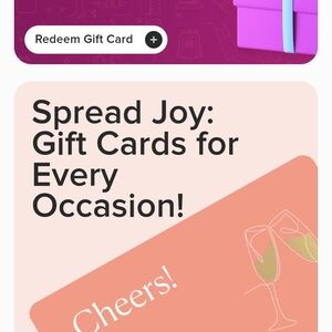 Gift Card with Cheers Design